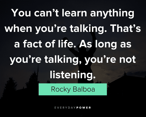 Rocky quotes about learn anything