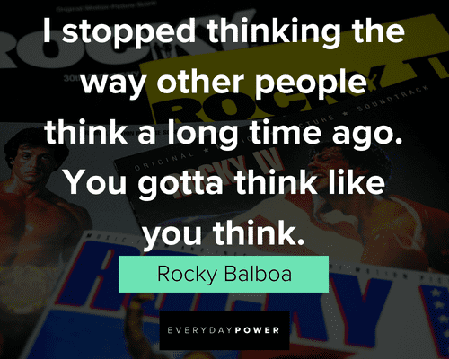 Rocky quotes about thinking