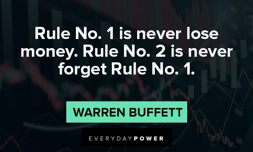 Investment quotes about never lose money