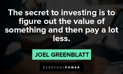 investment quotes about the secret to investing is to figure out the value of something