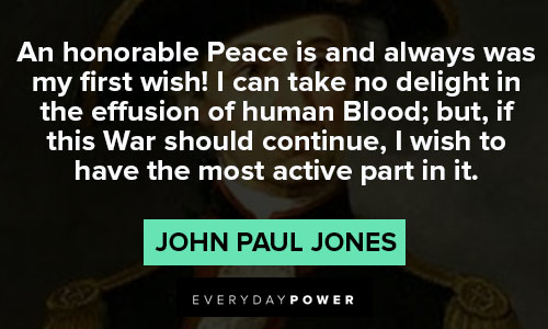 John Paul Jones quotes about honorable peace