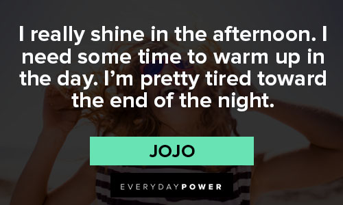 jojo quotes about warm up in the day
