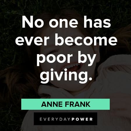 Kindness Quotes about No one has ever become poor by giving