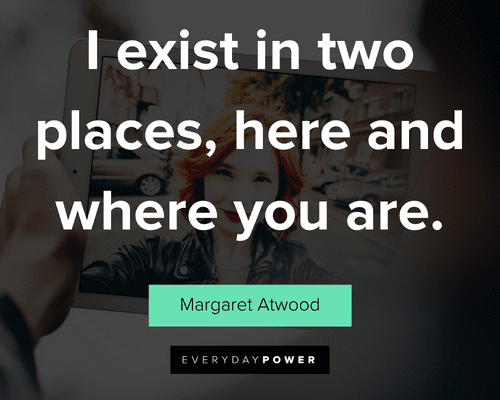 long distance relationship quotes about I exist in two places, here and where you are