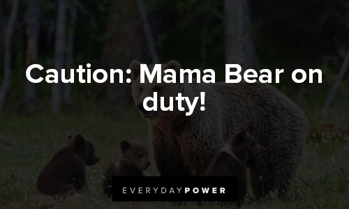 mama bear quotes about caution: Mama Bear on duty