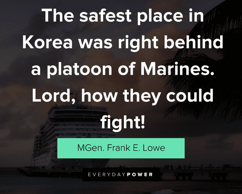 marine quotes about the safest place in Korea