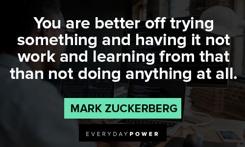 mark zuckerberg quotes about work and learning