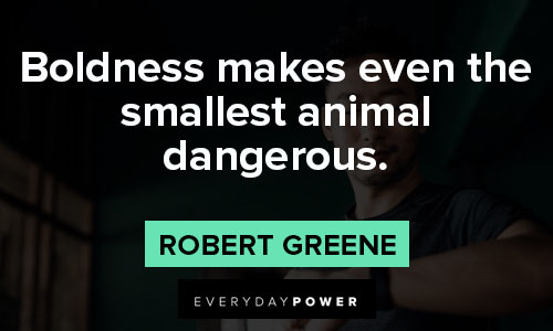 Mastery quotes about boldness makes even the smallest animal dangerous