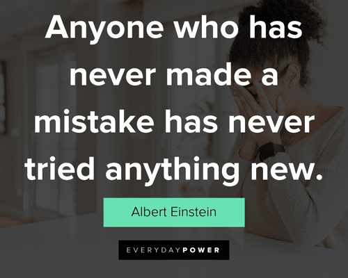 Don't live in regrets; learn from your mistakes. Get the lesson