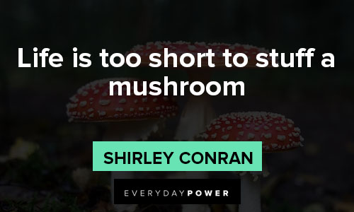 mushroom quotes about life is too short to stuff a mushroom
