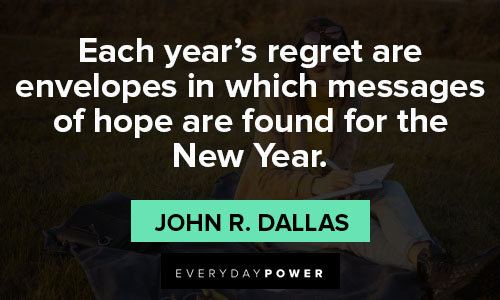 new year resolution quotes about each year's regret are envelopes