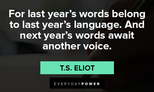 new year resolution quotes for last year's words belong to last year's language