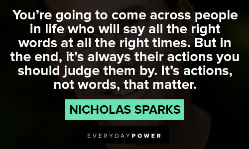 nicholas sparks quotes to come across people in life