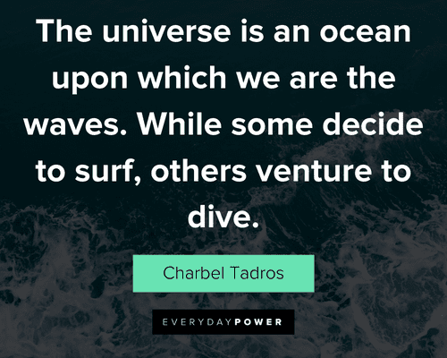 ocean quotes about the universe is an ocean upon which we are the waves