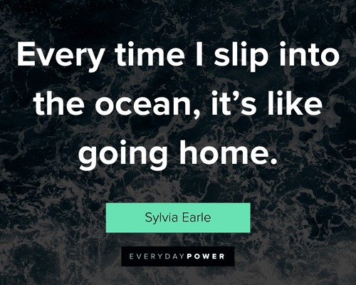 ocean quotes about every time I slip into the ocean, it's like going home