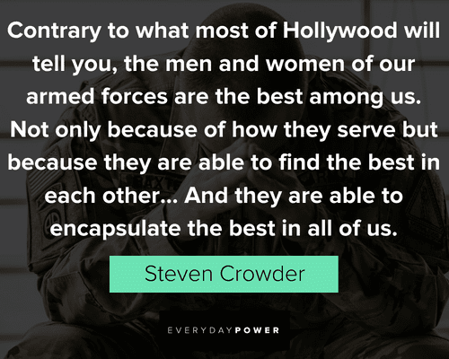 Service quotes from Steven Crowder