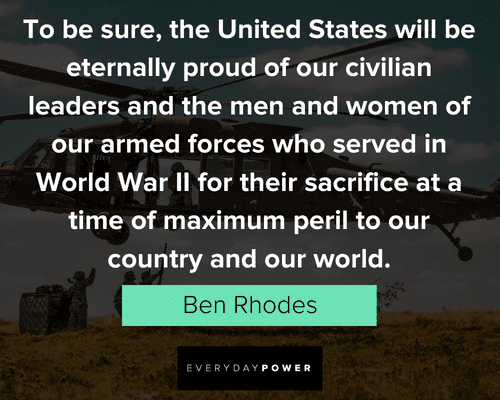 Service quotes from Ben Rhodes