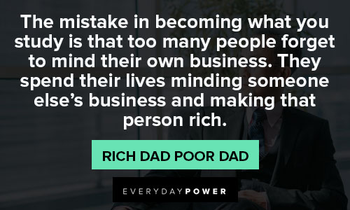Rich Dad Poor Dad quotes about the mistakes