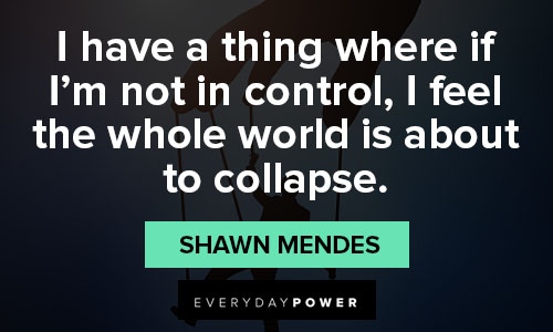 Shawn Mendes quotes about I feel the whole world is about to collapse