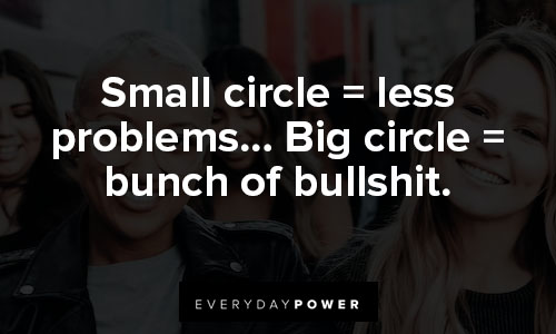 small circle quotes about small circle