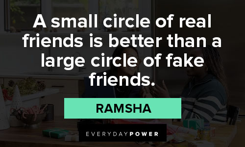 small circle quotes about a small circle of real friends is better than a large circle of fake friends