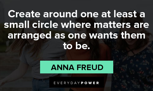 small circle quotes about create around one at least a small circle
