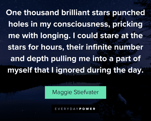 star quotes about one thousand brilliant stars punched holes in my consciousness