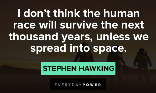 stephen hawking quotes on human race
