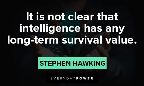 stephen hawking quotes about long-term survival value