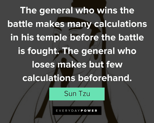sun tzu quotes about the general who wins the battle makes many calculations