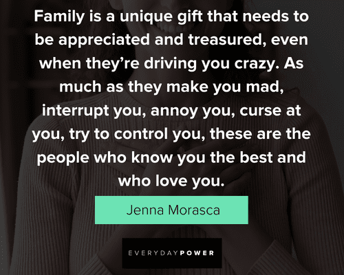 thank you quotes about family is a unique gift that needs to be appreciated and treasured