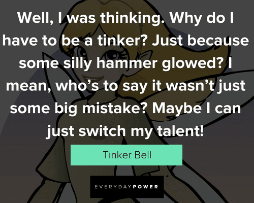 Tinker Bell quotes about thinking 
