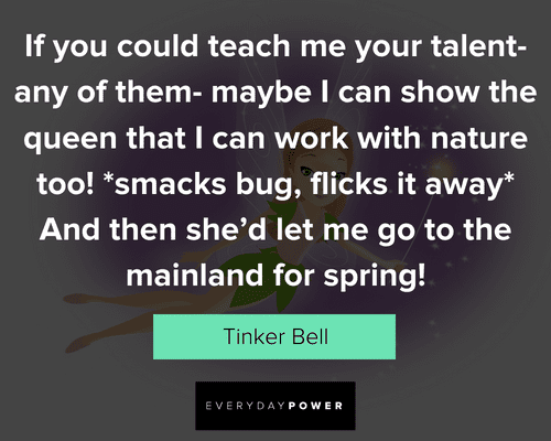 Tinker Bell quotes about teach me your talent