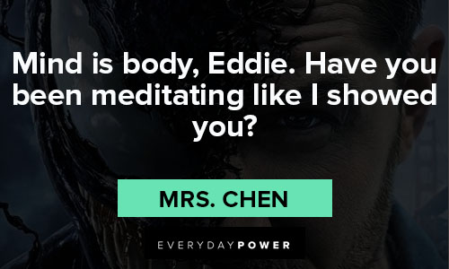 venom quotes about mind is body, Eddie