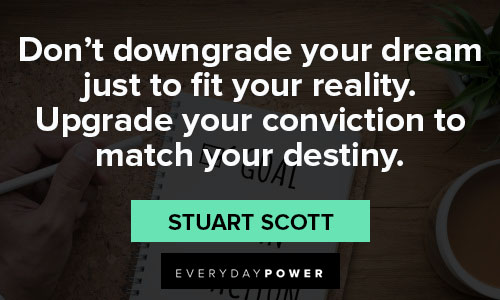 vision board quotes about upgrade your conviction to match your destiny
