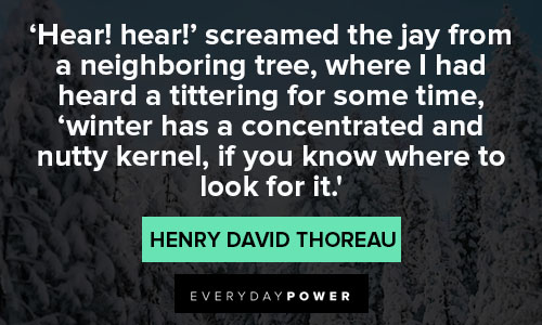 winter quotes from henry David Thoreau