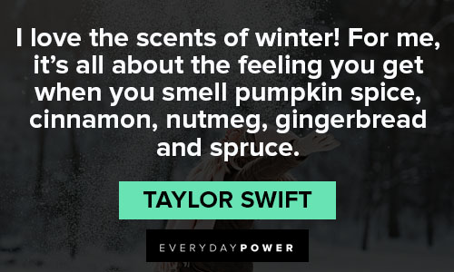 winter quotes about the feeling your get when you smell pumpkin spice