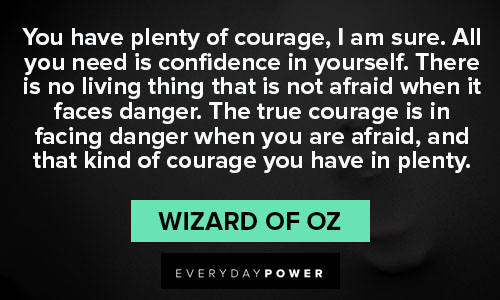 Wizard of Oz Quotes about confidence in yourself