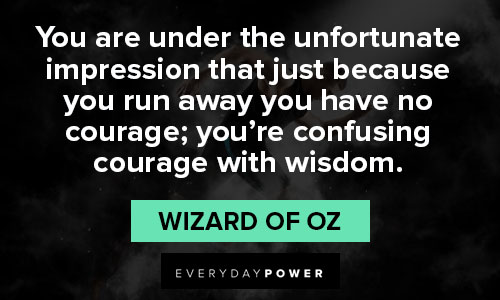 Wizard of Oz Quotes about the unfotunate impression