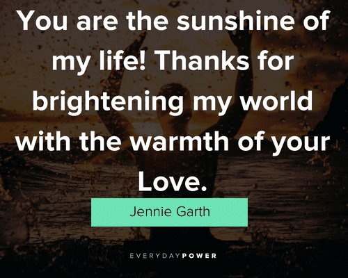 you are my sunshine quotes about your warmth love