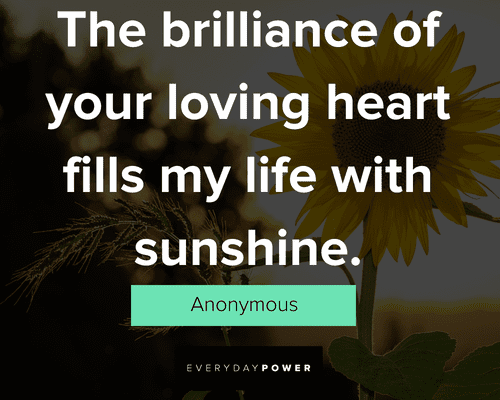 you are my sunshine quotes about the brilliance of your loving heart fills my life with sunshine