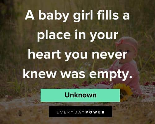 baby girl quotes on place in your heart