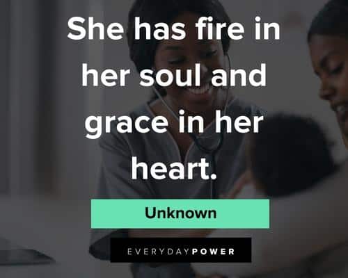 baby girl quotes on she has fire in her soul and grace in her heart