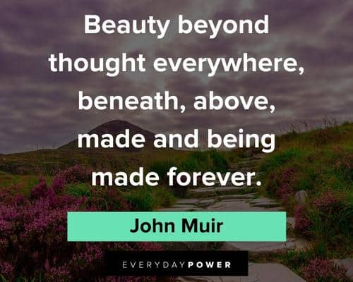 John Muir quotes about being made forever
