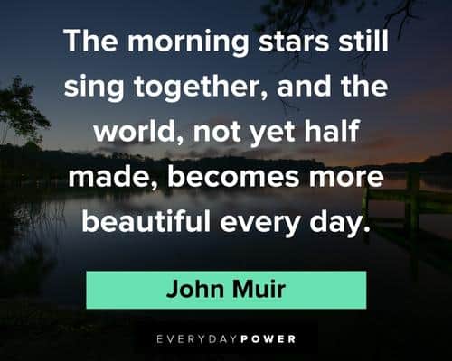 John Muir quotes about the morning star