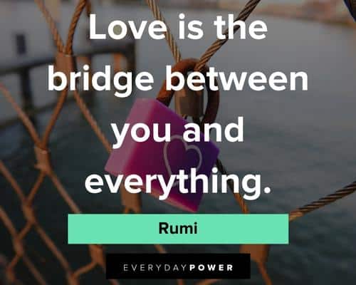 bridge quotes about love is the bridge between you and everything