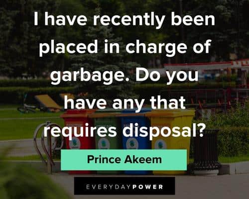 Coming to America quotes that requires disposal