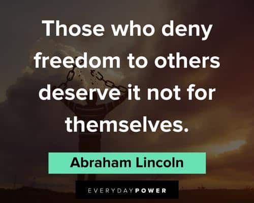 Freedom Quotes about those who deny freedom to others deserve it not for themselves