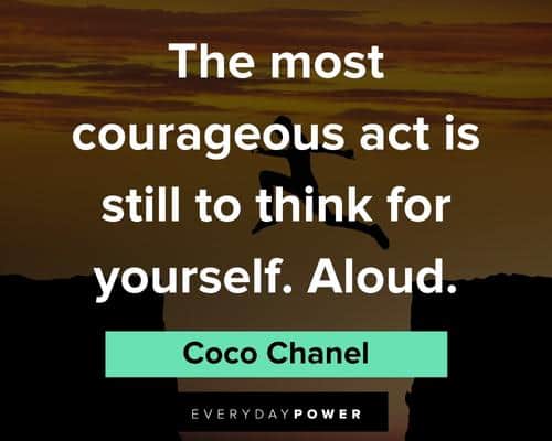 Freedom Quotes about the most courageous act is still to think for yourself
