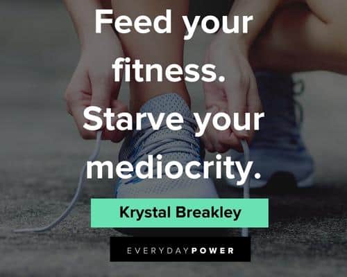 gym quotes on feed your fitness starve your mediocrity